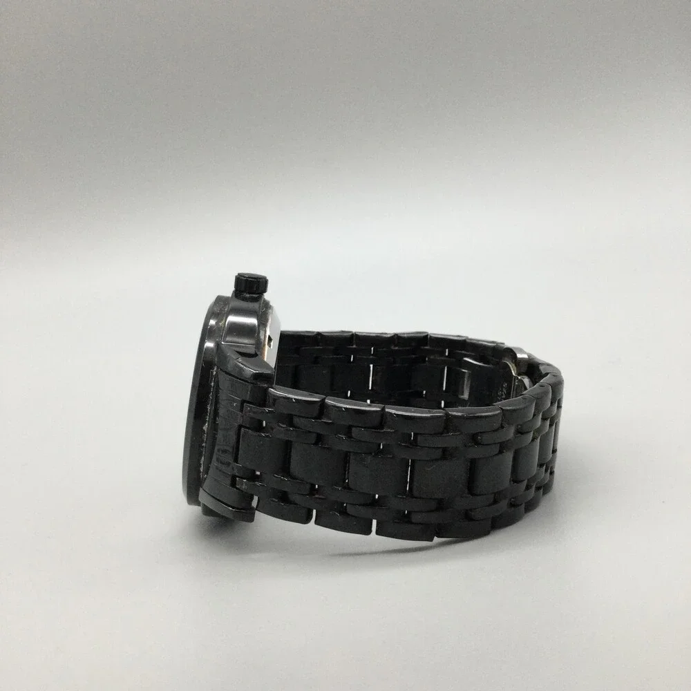OLEVS G9901 Mens Watch 41mm Black Gold Tone Skeleton Stainless Automatic 7.25